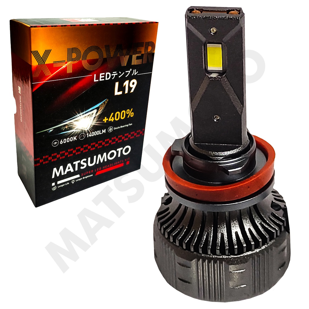 Set Ampolletas Matsumoto Super Led H11/H8/H9 L19 14.000Lúmenes