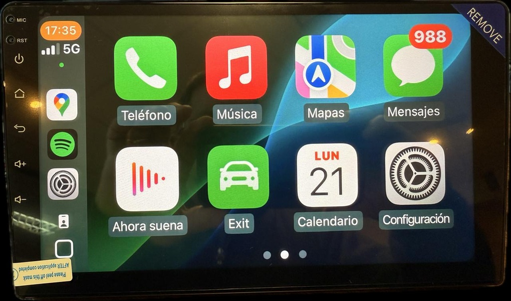 Radio Bigger de 9 de 128*6 GB Android Auto y apple car play 