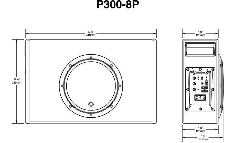 Subwoofer amplificado Rockford Punch de 8