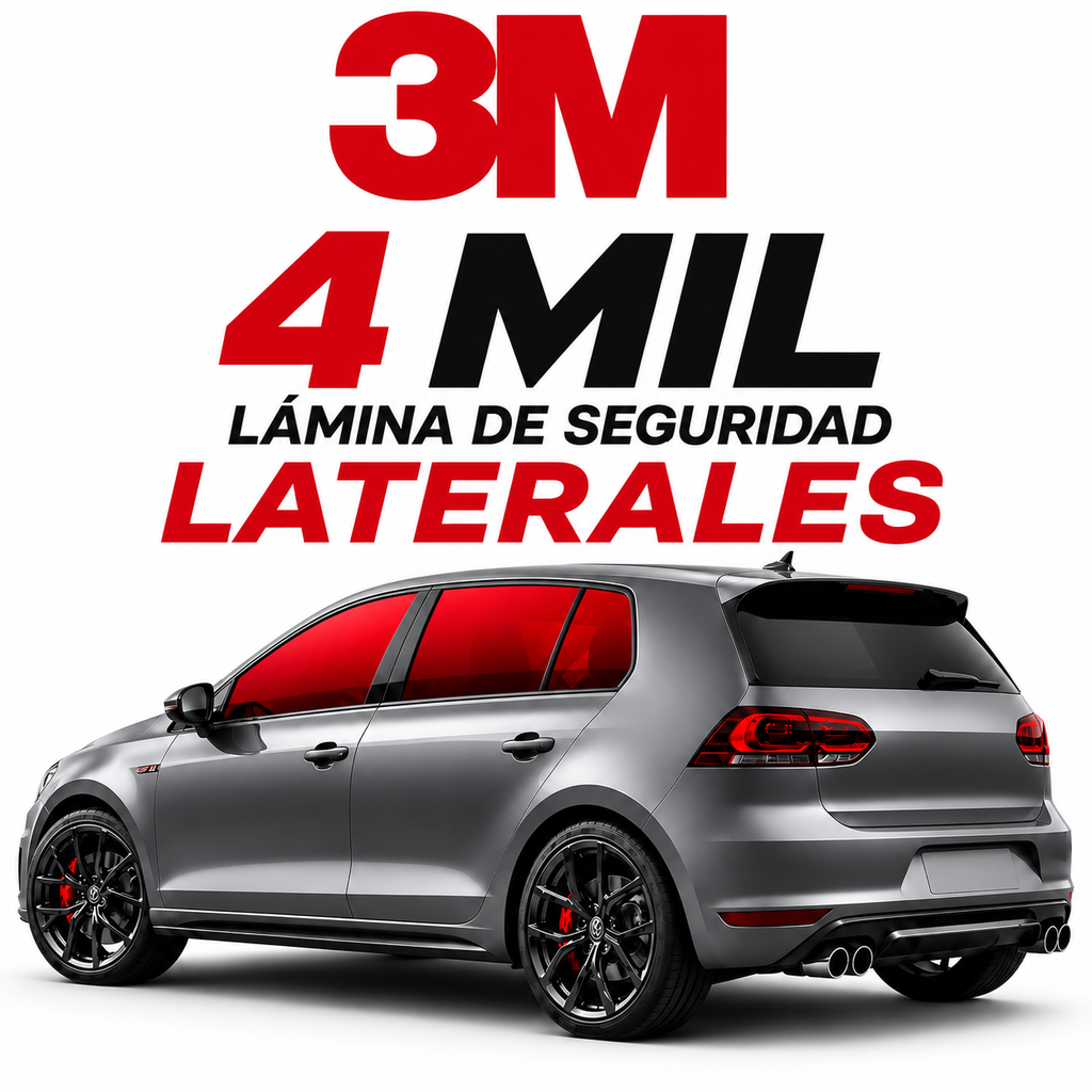 Lamina seguridad 3M Transparente -Color 4 mil AUTO sin Luneta