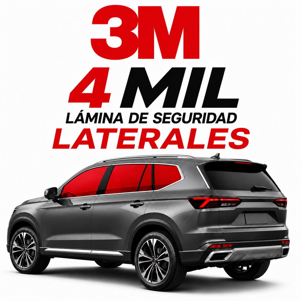 Lamina seguridad 3M Transparente -Color 4mil SUV sin luneta