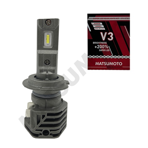 Set Ampolletas Matsumoto V3 microtecnologia con disipador y turbo 6000 lumenes