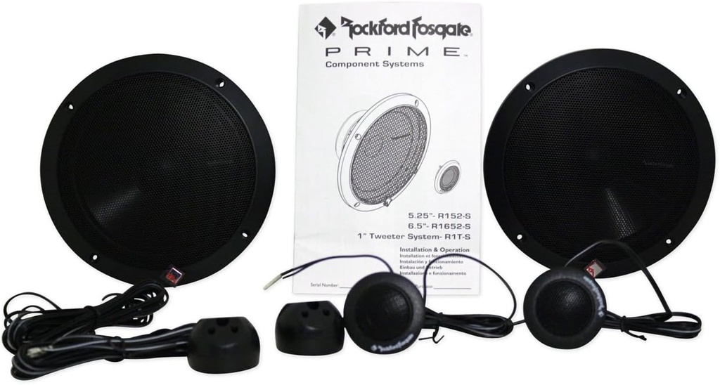 Parlante Rockford Prime Componente 6,5"2 Vias Watts RMS  