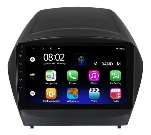 Radio Hyundai Tucson 2011 up 9 "+ Harness +bisel+instalacion