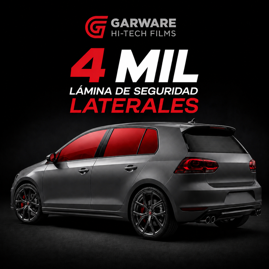 Lamina de Seguridad GARWARE Transparente -4mil Auto