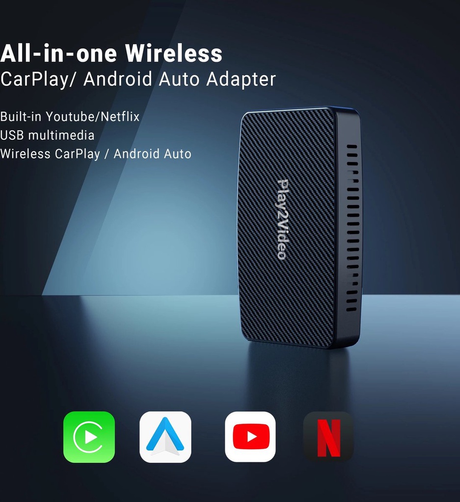 Adaptador Ottocast Apple Car Play inalambrico Play2 Video cartoys