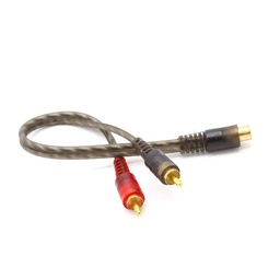 [RCA-1F2MBR] Cable rca Y 1 hembra 2 machos KOMBAT